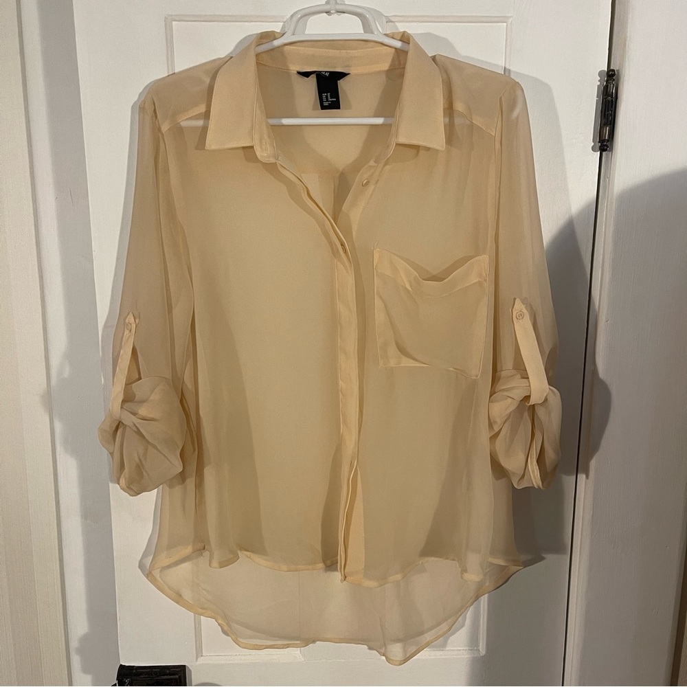 H&M Chiffon Button Up Shirt